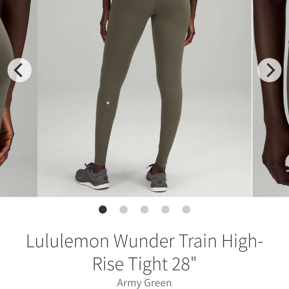 Lululemon Wunder Train High Rise Leggings 28"